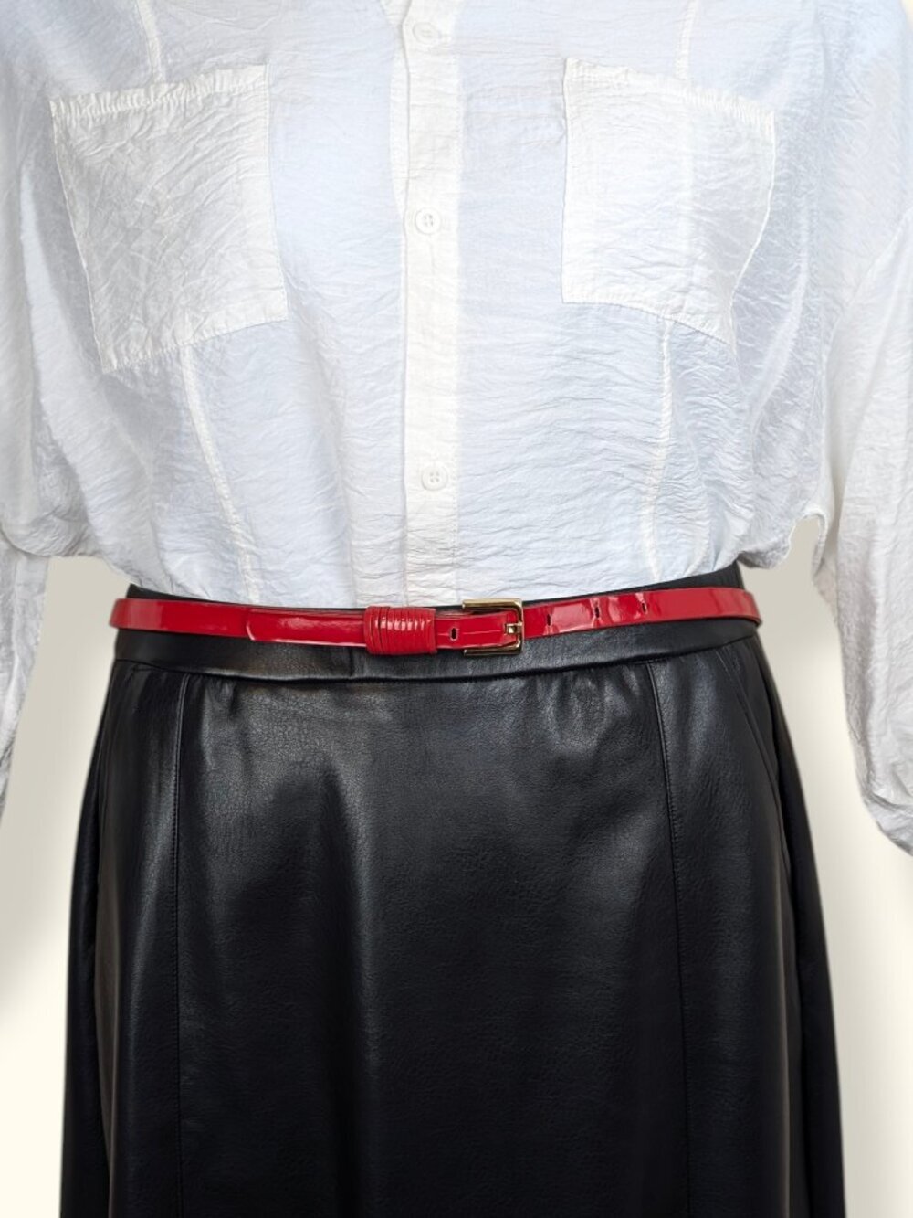 RW&CO Red Skinny Fashion Belt